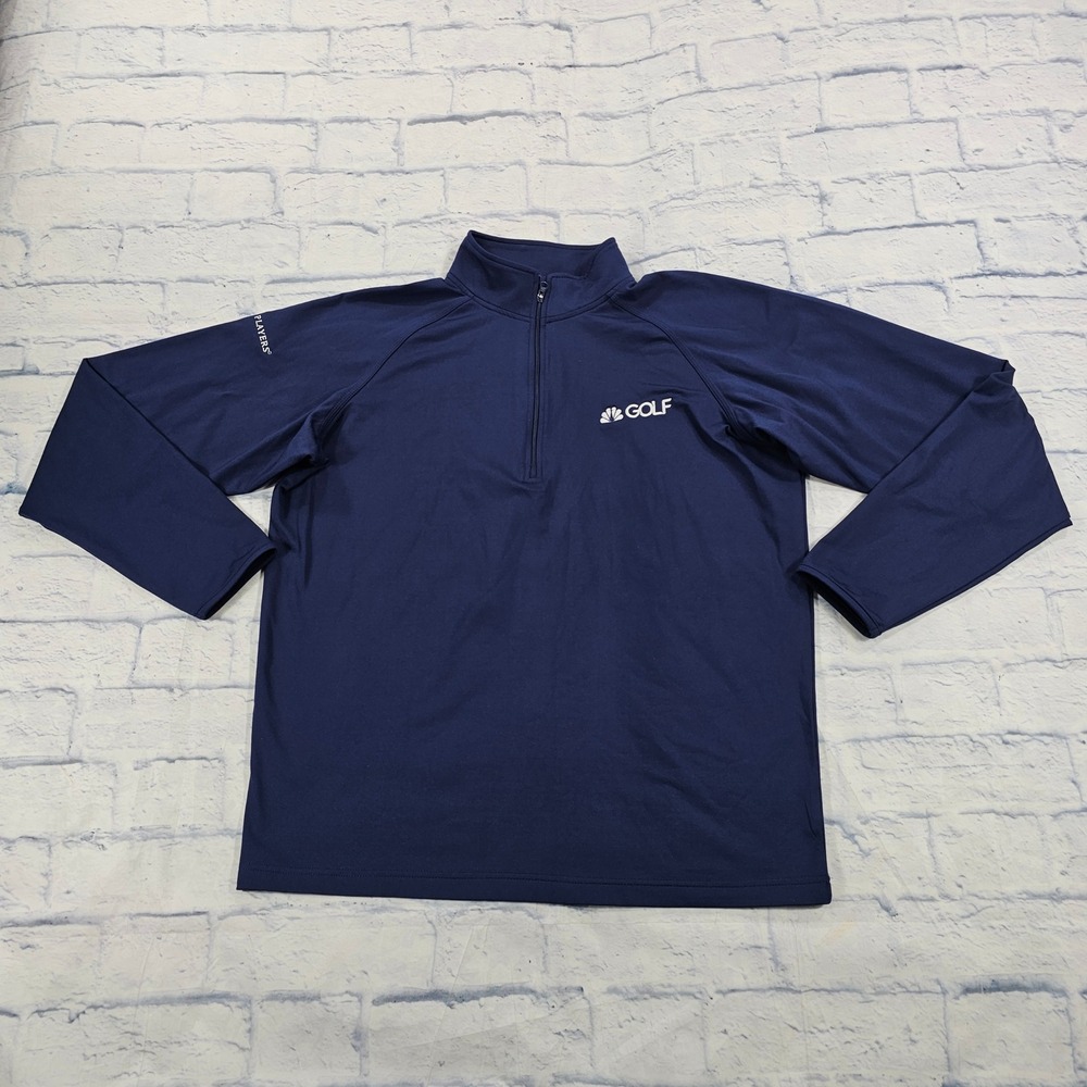 Sport-Tek 1/4 Zip Pullover Mens M Navy NBC Golf The Players